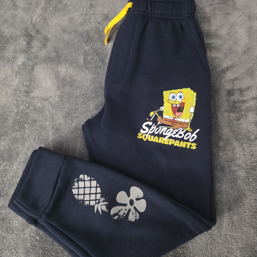 Nickelodeon SpongeBob Kids Black Joggers with Yellow Accents
